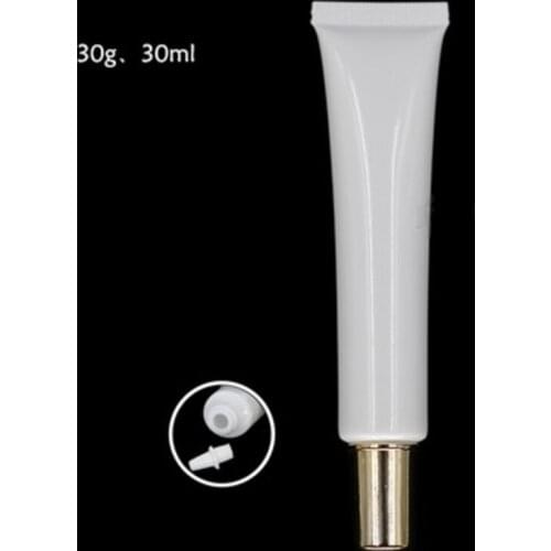 30G Gold Cap Cosmetic Hose, Medical Ointment Packing Tube, 30ML Cream Packing Hose, Empty Plastic Packaging Tube, 100pcs/Lot