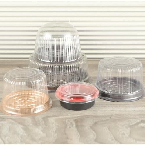 50pcs Clear Plastic Cupcake Cake Dome Favors Boxes Container Wedding Party Decor Gift Boxes Wedding Favor Boxes Supplies