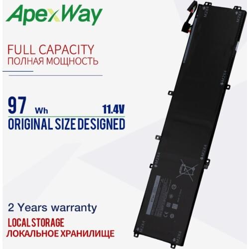 Apexway 97Wh 11.4V 6GTPY 05041C New Laptop Battery For Dell Precision M5520 M5530 XPS 15 9560 9570 5XJ28 5D91C P56F-001 P83F001