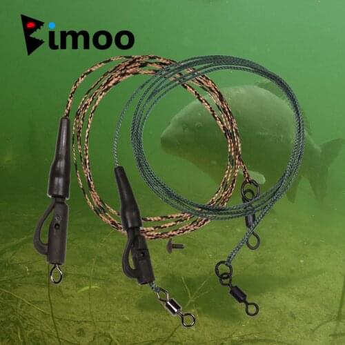 Bimoo 2pieces Readymade Carp Fishing Chod Rig Terminal Tackle Set For Carp Fishing Safety Clip Helicopter Swivel Link Leader