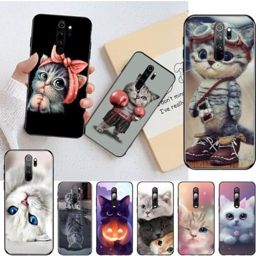 Cute Cat Phone Case for Redmi 9A 8A 7 6 6A Note 9 8 8T Pro Max Redmi 9 K20 K30 Pro