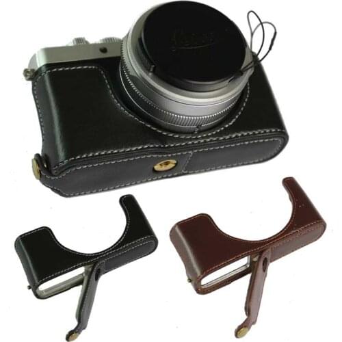 Genuine Leather Case For leica D-LUX7 D-Lux 7 D7 Camera Half Body Cover Bottom Shell With Battery Opening