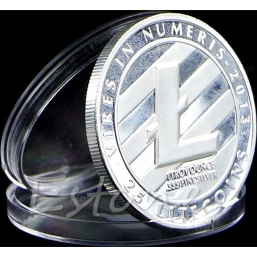 Collectible Coin 1 OZ Pure .999 Silver Plated 25 LTC Litecoin Vires in Numeris Medallion Coin New Y084 HOT SALE