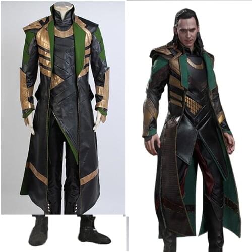 God of Lies Loki Cosplay Thor 3 The Dark World Loki Cosplay Costume Men Women Outfit Trench Whole Set Halloween Carnival Costume