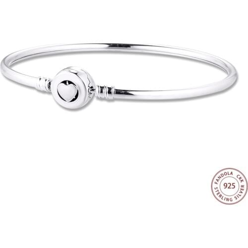 Loving Heart Clasp Bracelets Bangles 100% 925 Sterling Silver You are so Loved Charm Bangles For Women Fine Jewelry Bijoux