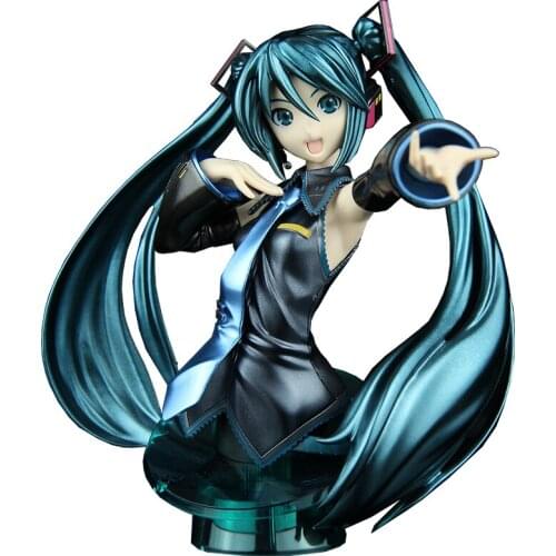 Hatsune Miku Metal Coloring Bust Assembly Model Desk Decoration Collection Toys Holiday Gifts Home Decorations