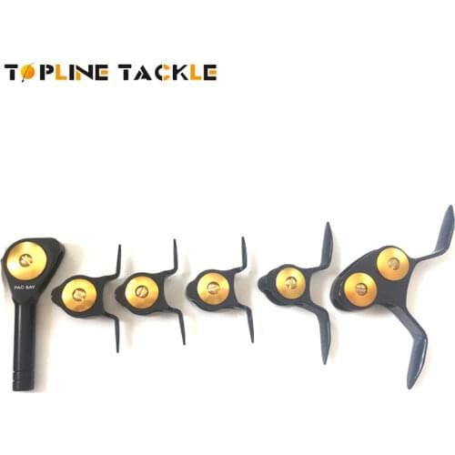 Boat Fishing Rod Roller Guide PAC BAY Roller Guide Sets Fishing Rod Parts And Metal PAC bay Roller Guide For Trolling Rod