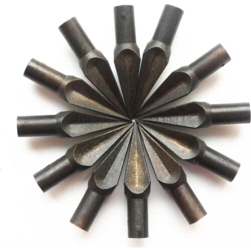 12pcs 8 mm Hunting Tips Point Arrowhead in Steel Broadhead Tips for Compound Bow Archery Hunting Shooting 220grain