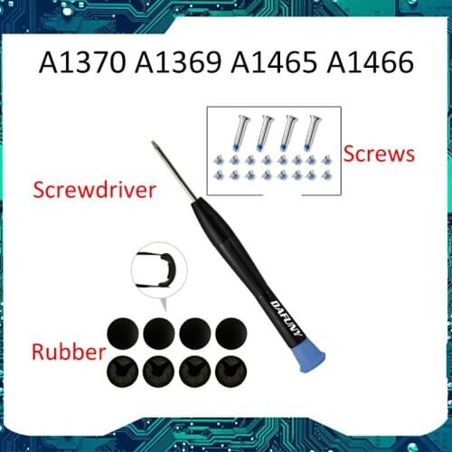 10Pcs/Set New A1369 A1370 A1466 A1465 Lower Bottom Screws Set + Screwdriver Tool Kit for Macbook Air 11" 13" 2010-2015 Years