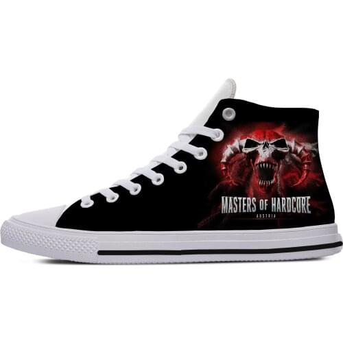 Hardcore Music Masters Novelty Design Harajuku Lightweight High Top Canvas Shoes Men Women Casual Breathable Sneakers