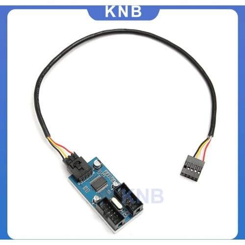 New 1 to 2 Motherboard USB Extension Cable Adapter 9Pin USB Splitter HUB Connectors
