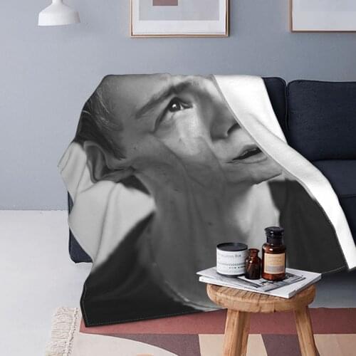 Thomas Sangster Blanket Flannel Printed The Queens Gambit Portable Super Warm Throw Blankets for Bedding Office Bedspread