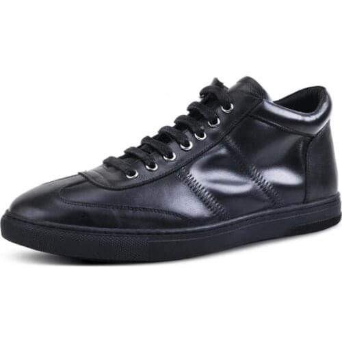 Autumn and winter formal business black men boots boots men lace up High-top casual shoes ankle boots