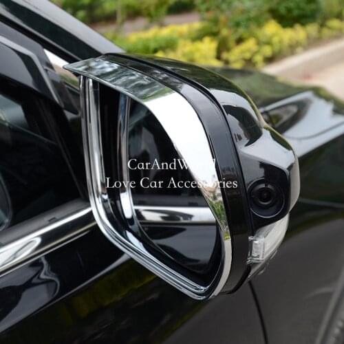 For Trumpchi GS8 2017-2021 Side Door Reflector Rear View Mirror Frame Cover Trims ABS Chrome Garnish Car External Accessories