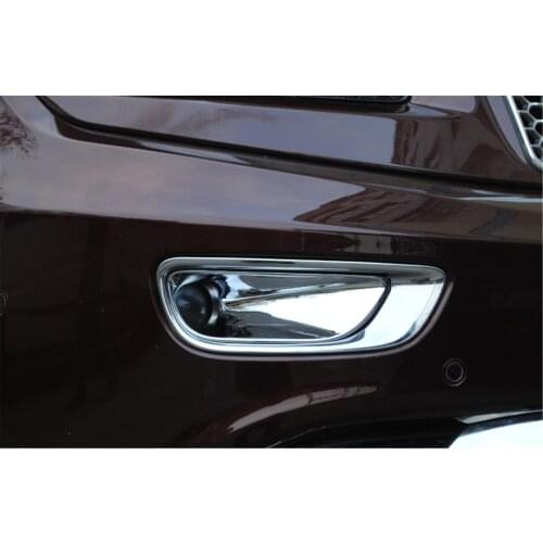 Front Fog Lamp Frame Cover ( High-end) Trim Sticker for Jeep Grand Cherokee 2014 Stylish Car Accessories Exterior Decoration