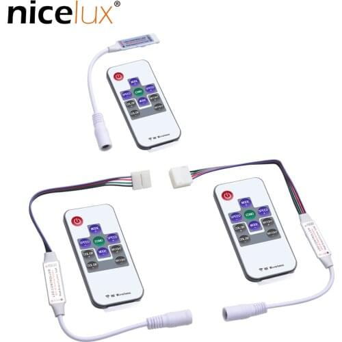 LED RGB Remote Controller DC12V-24V 10key RF Wireless Controller for 4pin 10mm RGB 5050 LED Strip Tape Light with RGB Connector