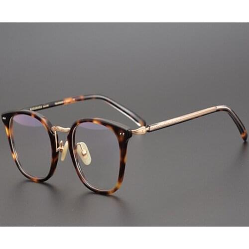 Japanese Handmade Ultralight Acetate Eyeglasses Vintage Women Optical Eyewear Prescription Myopia Computer Glasses Men Spectacle