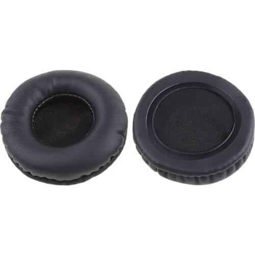 1 Pair Replacement Faux Leather Sponge Ear Pads Cushions For Headphone Headset