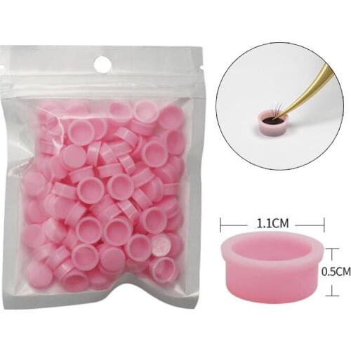 100pcs Disposable Tattoo Ink Cup For Permanent Makeup Pigment Holder Accessories Eyelash Extension Glue Delay Cup Rings Caps
