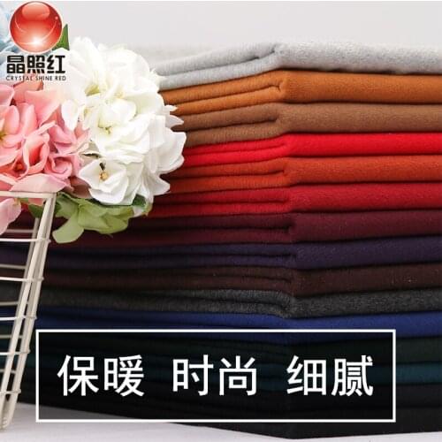 100cmx150cm Wool Woolen Cloth Clothing Fabric Cashmere Coat Autumn and Winter Thickened Double-sided Flannel Woolen Cloth Fabric