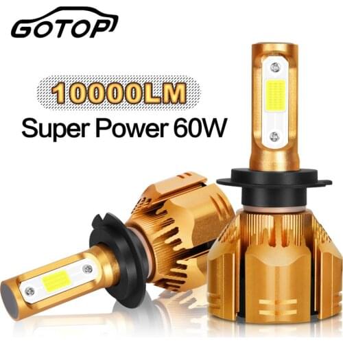 2pcs H4 H7 Car Headlight 360°Lighting HB4 9006 HB3 9005 COB Chips H1 H3 9007 9012 Fog Lamp Car Headlight Bulbs 10000LM 6000K