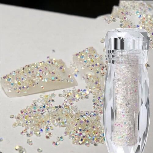 2021 new packaging! 1 Bottle CRYSTALS For NAILS Crystal Dust Micro Zircon Nail Rhinestones For Nail Art 2880pcs Crystals In Jar