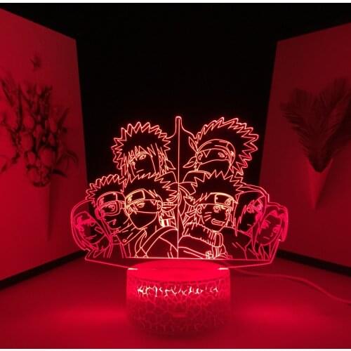 Anime 3D Lamp Sensor Light Kids Night Light LED Manga Figure Panel Lights Valentines Day Gift For Boyfriend LED Light