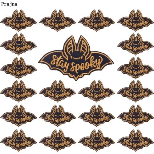 Prajna 10 PCS Cartoon Applique Patches On Clothes Animal Bat Patches For Clothing Thermoadhesive Patches Letter Badges Stickers