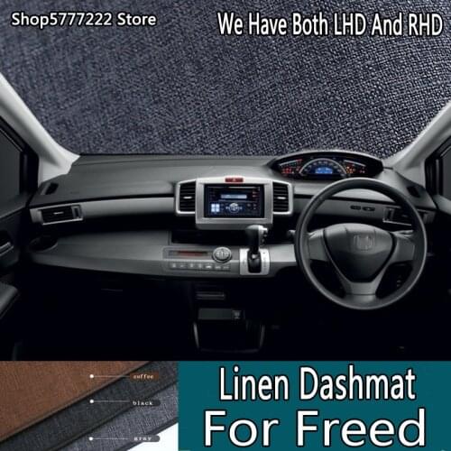 Car Styling Linen Dash Mat Covers Dashmat Dashboard Pads Accessories for Honda Freed GB3 GB4 GP3 2008 - 2016 2009 2010 2011 RHD