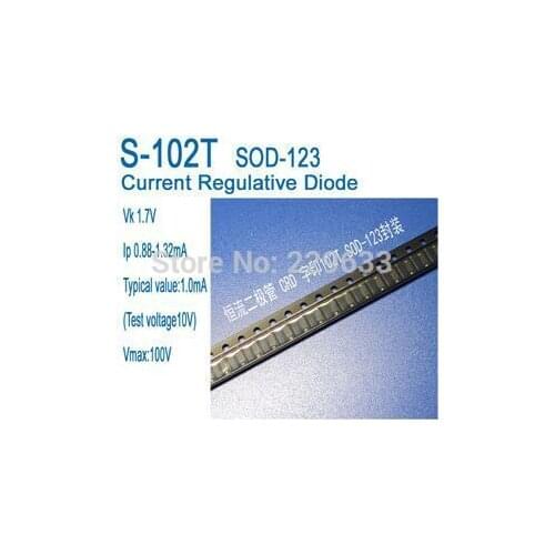 Free shipping 50pcs/lot CRD constant current diode S-102T SOD123 SMD package applied to the sensor instrumentation