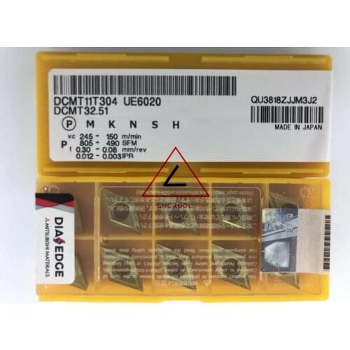 DCMT11T304 UE6020 10pcs original Mitsubishi turning insert DIAEDGE