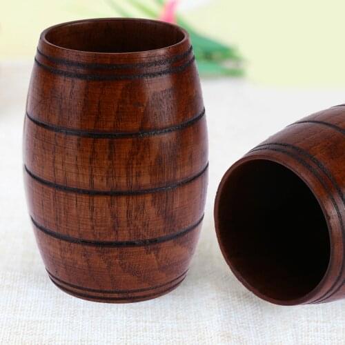 Wood Cup Natural Classical Handcrafted Jujube Big Belly Beer Coffee Milk Juice Tea Cup Tumbler