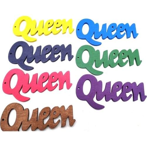 QUEEN Wooden Earrings can mixed 7 colors