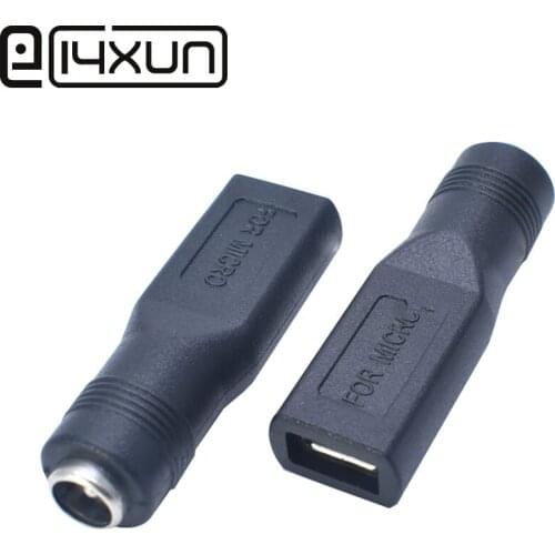 EClyxun 1pcs 5V DC 5.5x2.1 mm Power Jack To Micro USB 2.0 Female DC 5.5*2.1 5.5 x 2.1 mm 5.5x2.1mm 5.5mm / 2.1mm Power Connector