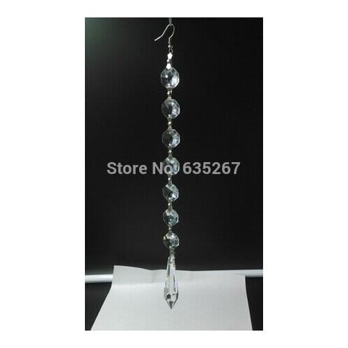 10pcs/lot 9inch crystal glass garland strand and chandelier strands HANGING CRYSTAL GARLAND WEDDING STRAND