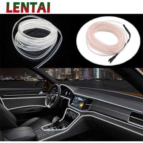 LENTAI 1Set Car LED Atmosphere Lights Decoration Lamp Strips For Kia Rio Ceed Sportage Peugeot 307 206 308 207 Hyundai Solaris