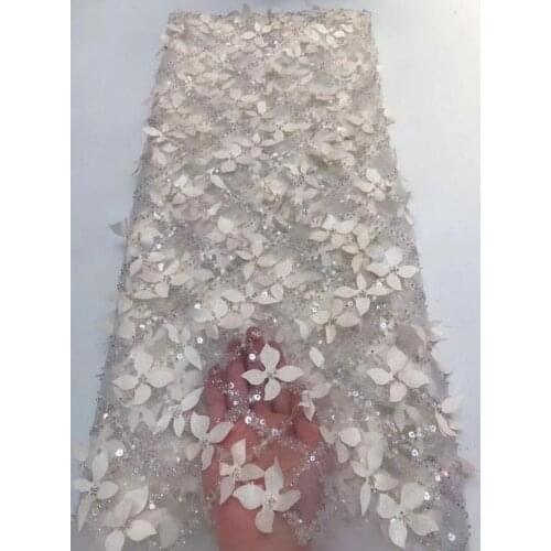 Fashion African Lace Fabric Tulle Nigerian French Embroidery Lace Fabric SYJ-11875 High Quality