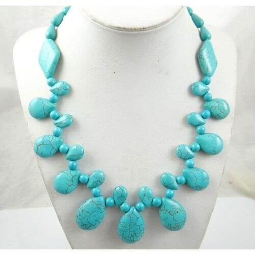 Natural stone Quartz Crystal Turquoises tiger eye lapis Opal Water droplets pendant for diy Jewelry making necklace Accessories