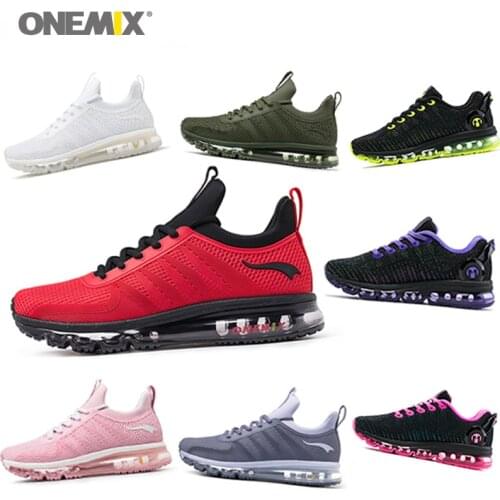 ONEMIX Max Men Air Cushion Running Shoes Trainers Road Mesh Athletic Sneakers Gym Fitness Sports Shoes Walking Footwear DIY
