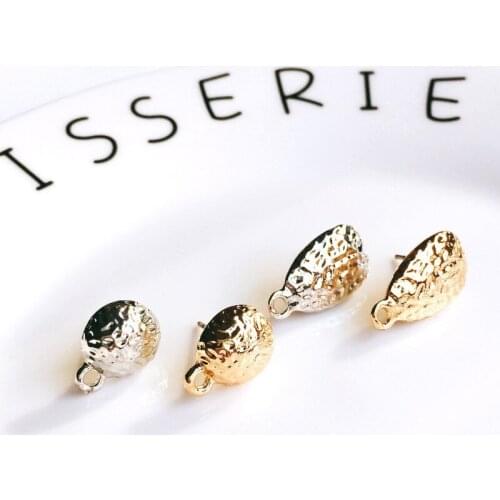 Gold White K Plated Earring Setting Ear Drop Accessories DIY Material Handmade Craft Jewelry Components 6pcs