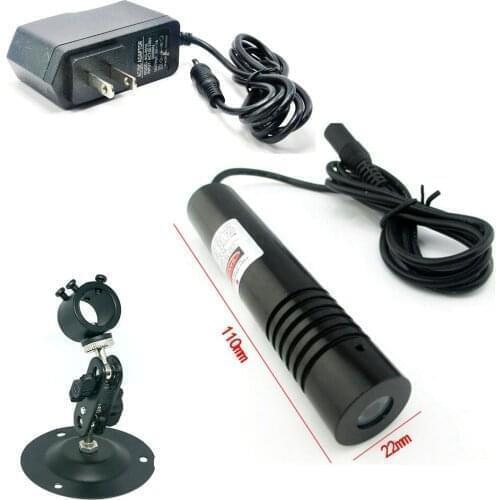 Industrial 650nm 100mw Red Laser Locator Module Line Beam Wood Cutting Lights w 5V Power Adapter 12m Working