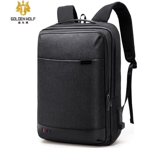 Simple Business Backpack Mens Travel BEEKING Large Capacity 15.6-Inch Laptop Backpack Waterproof Lightweight Casual School Bag