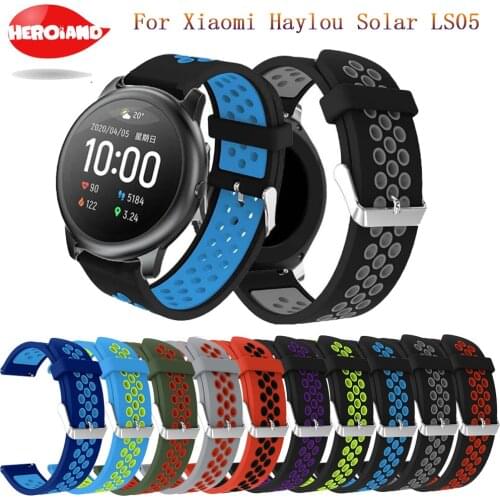 22mm WatchBand For Xiaomi Haylou solar Ls05 Smart Watch Soft Silicone Replacement straps Correa Bracelet Accessories New
