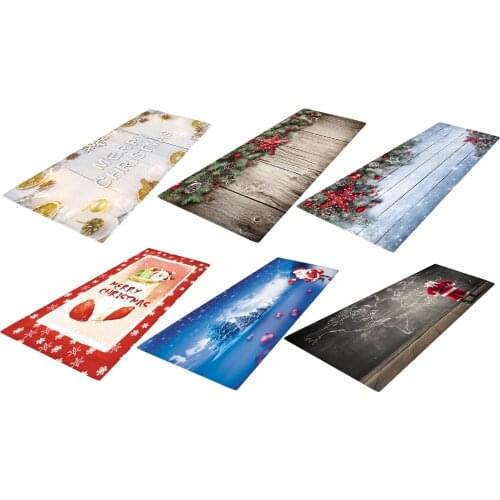 Christmas Mat Carpet Floor Rug Non-slip Bathroom Door Floor Mat Xmas Home Decor