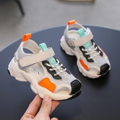 2021 spring and summer boys and girls sports sandals 3-12years old toddler shoes lightweight soft sole baby mesh sandals fashion