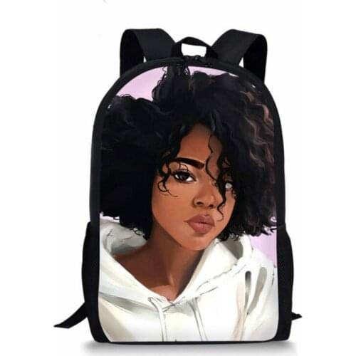 African Girls School Bag Backpack Personality Girls Big Capacity School Supplies Package Customize Bag Women Mochila C325