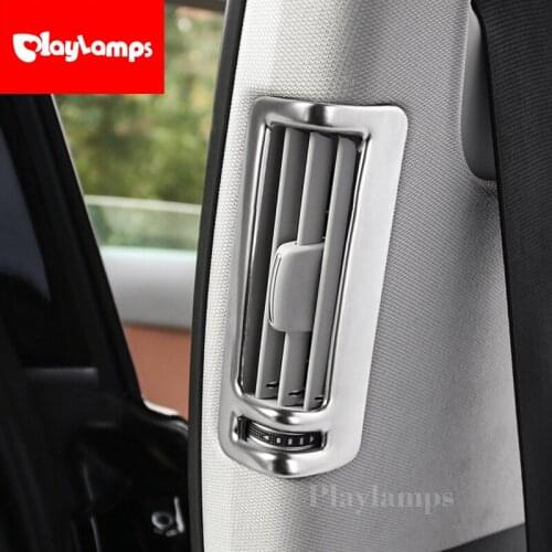 Car Styling B pillar air conditioning AC Outlet sequins frame cover sticker Trim For Audi A6 C6 C7 2012-2019 Auto Accessories