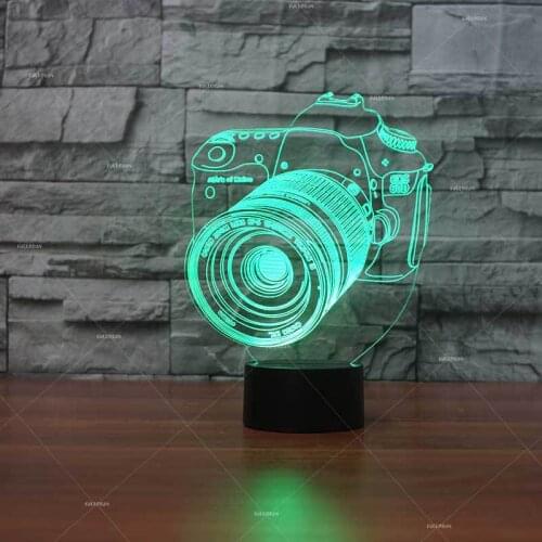 Products Camera Modeling Led Desk 3d Lamp New 3d Creative Night Lamp Christmas Gift Childrens Toys led Night Light