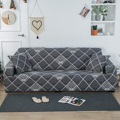 All -inclusive Elastic Universal Non-slip Three-seat Sofa Cover Nordic Simple Fabric Combination Chaise 1/2/3/4seat Sofas Plain