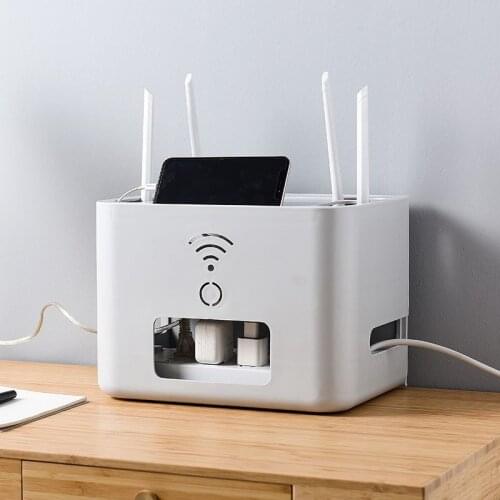 Wifi Box Router Storage Box Wireless Plug Board Socket Bracket Cable Home Decor Storage Organizer Wire Storage Container Box ZM